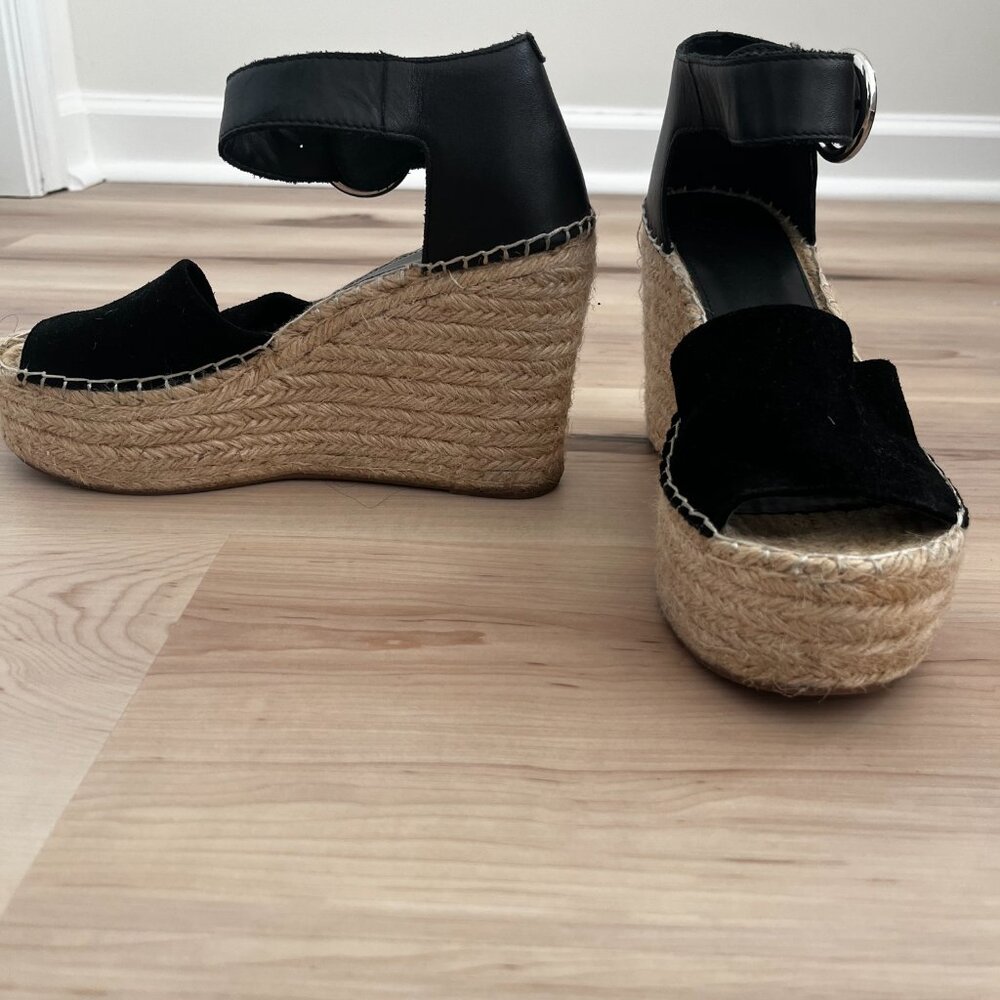 Marc Fisher LTD Alida Espadrille Wedge Sandals 8 - Picture 3 of 4